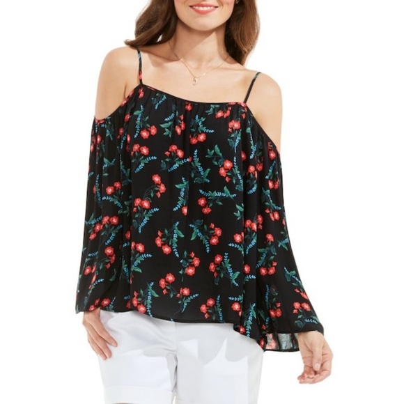 Vince Camuto Tops - Vince Camuto Tropic Spritz Cold Shoulder Top NWT
